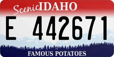 ID license plate E442671