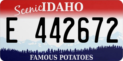 ID license plate E442672