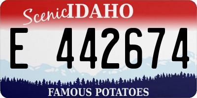 ID license plate E442674