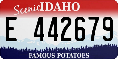 ID license plate E442679