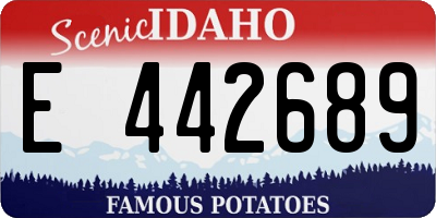 ID license plate E442689