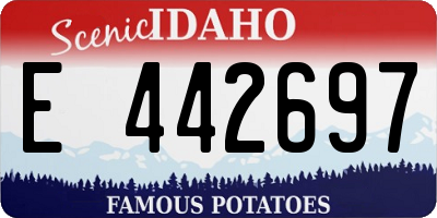 ID license plate E442697