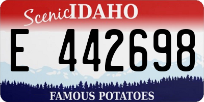 ID license plate E442698
