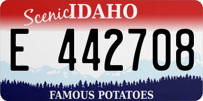 ID license plate E442708