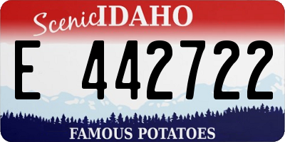 ID license plate E442722