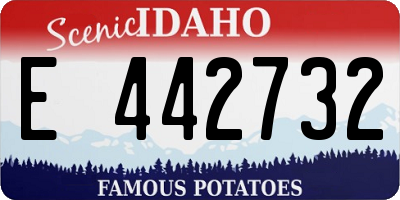 ID license plate E442732