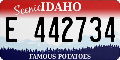 ID license plate E442734