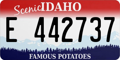 ID license plate E442737