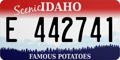 ID license plate E442741