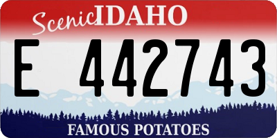ID license plate E442743