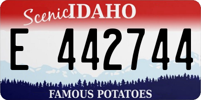 ID license plate E442744