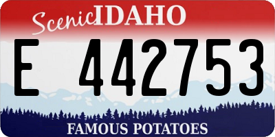 ID license plate E442753