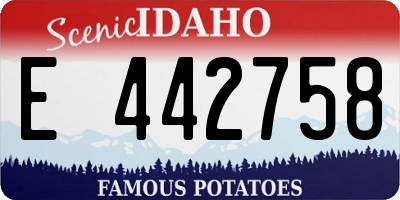 ID license plate E442758