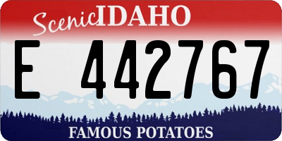 ID license plate E442767