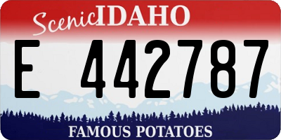 ID license plate E442787