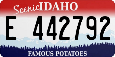 ID license plate E442792