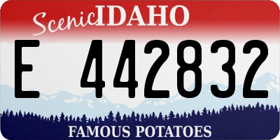 ID license plate E442832