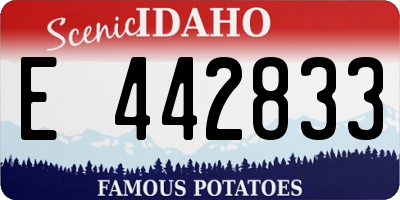 ID license plate E442833