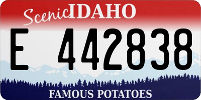 ID license plate E442838