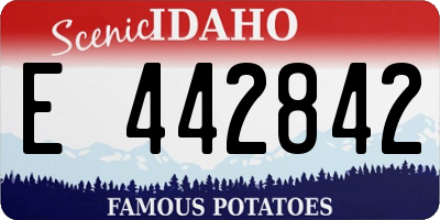 ID license plate E442842