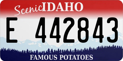 ID license plate E442843