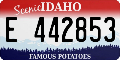 ID license plate E442853