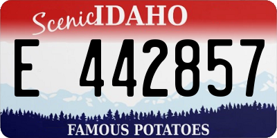 ID license plate E442857