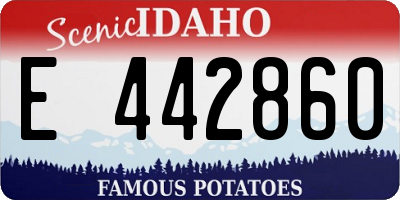ID license plate E442860
