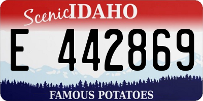 ID license plate E442869