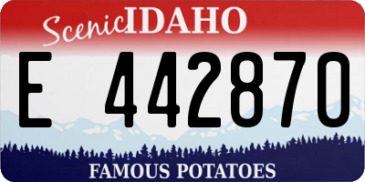 ID license plate E442870
