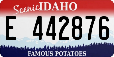 ID license plate E442876