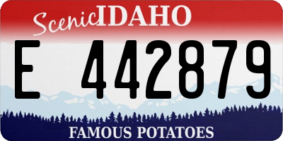 ID license plate E442879