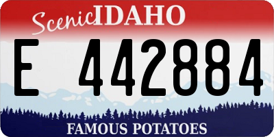 ID license plate E442884