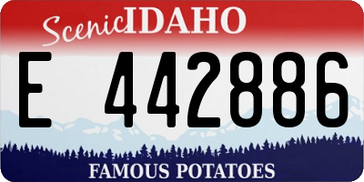ID license plate E442886