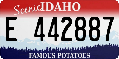 ID license plate E442887
