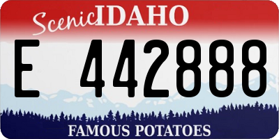 ID license plate E442888