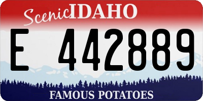 ID license plate E442889