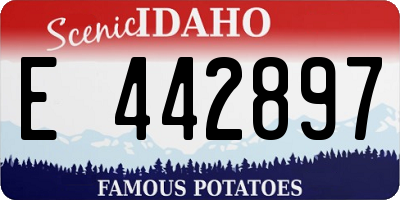 ID license plate E442897