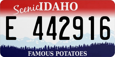 ID license plate E442916