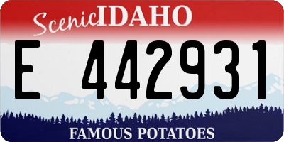 ID license plate E442931