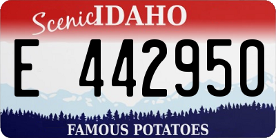 ID license plate E442950