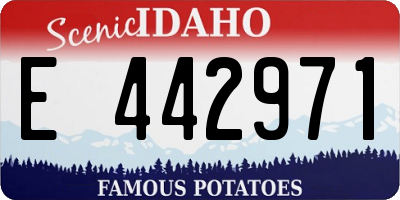 ID license plate E442971