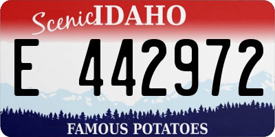 ID license plate E442972