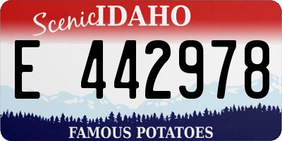ID license plate E442978