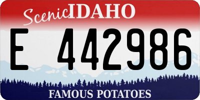 ID license plate E442986