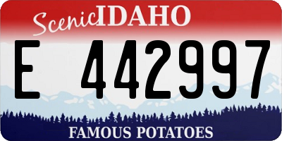 ID license plate E442997