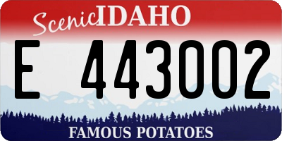 ID license plate E443002