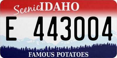 ID license plate E443004