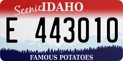 ID license plate E443010