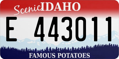 ID license plate E443011